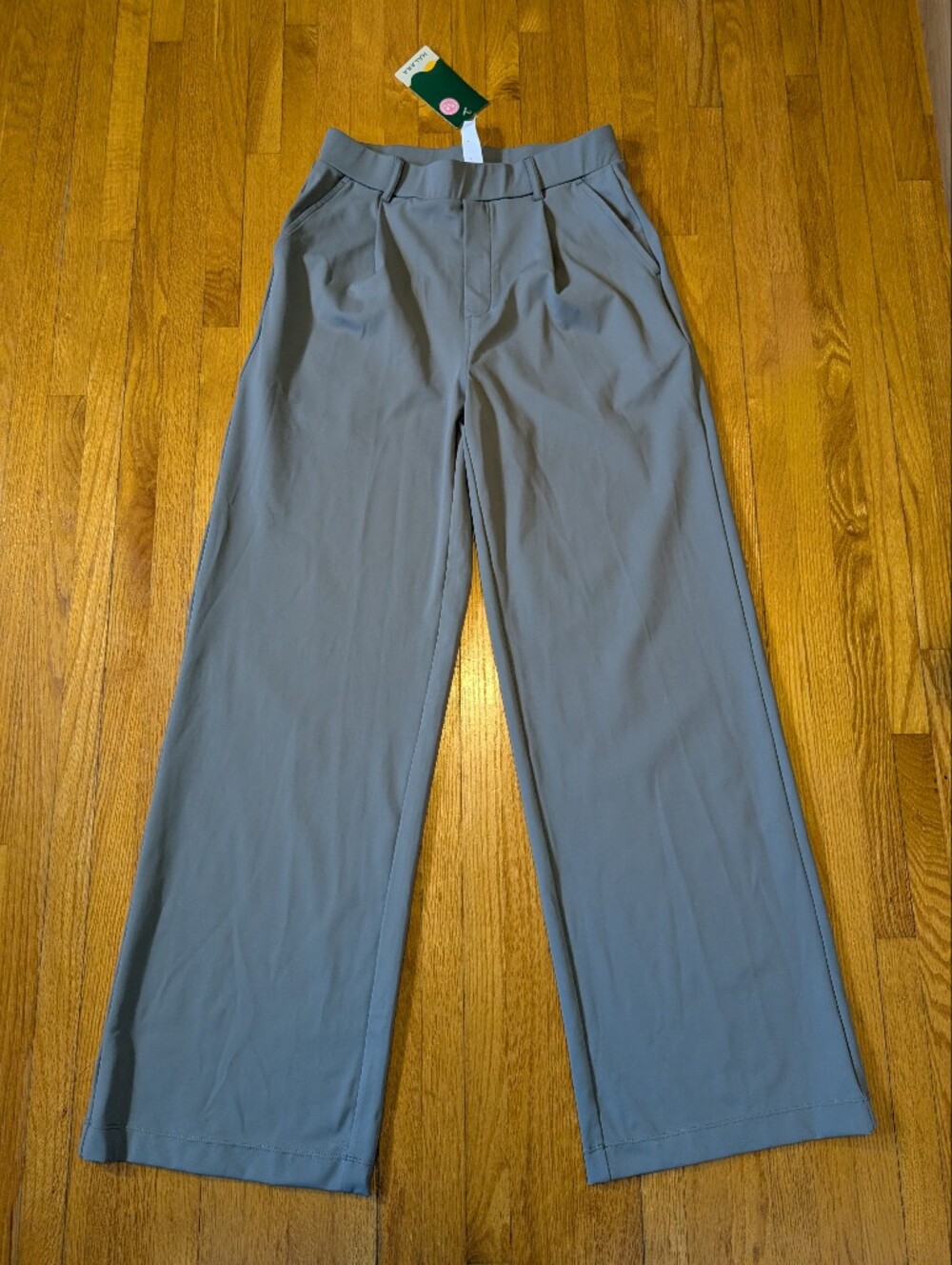 NWT Halara High Waisted Wide Leg Work Pants Gray Size S Regular Stretch